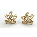 eleganti cercei "baroque sea stars ". aur 14k. manufactura de atelier spaniol